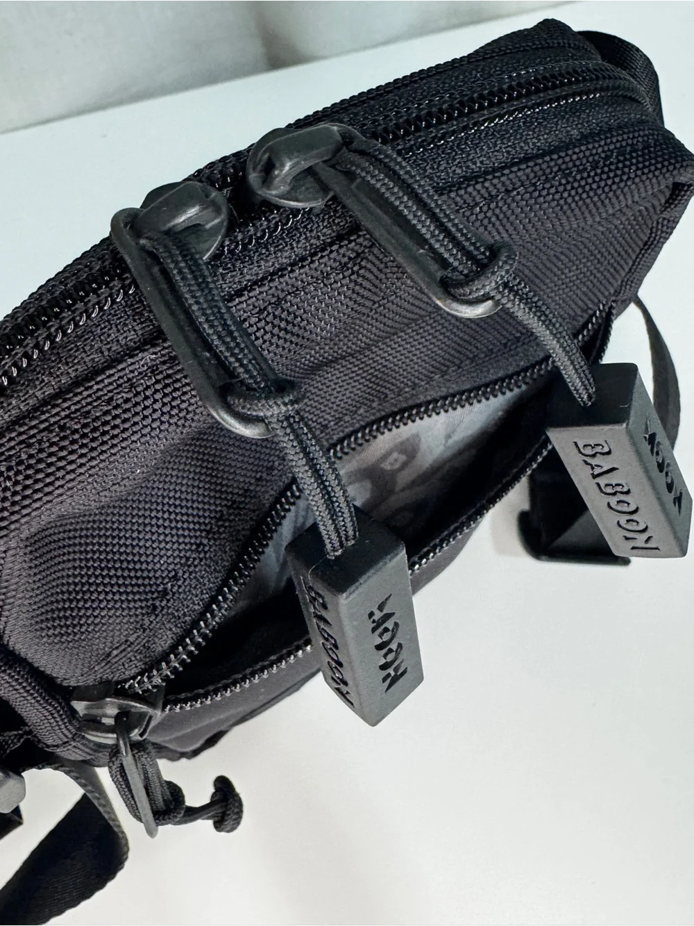 Baboon to the Moon Black Small Crossbody Bag Zip Adjustable Strap